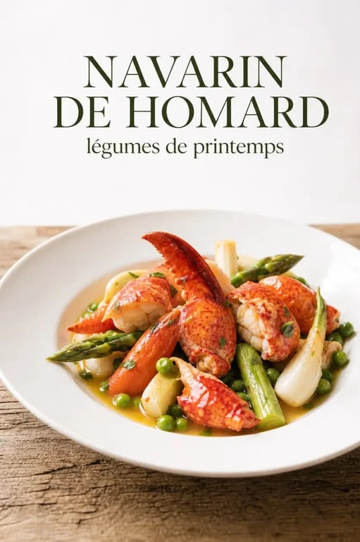 Plat de navarin de homard au restaurant La Maison des Bois à Plaisir