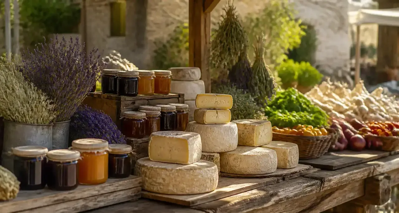 Marche provencal : fromages artisanaux et produits du terroir