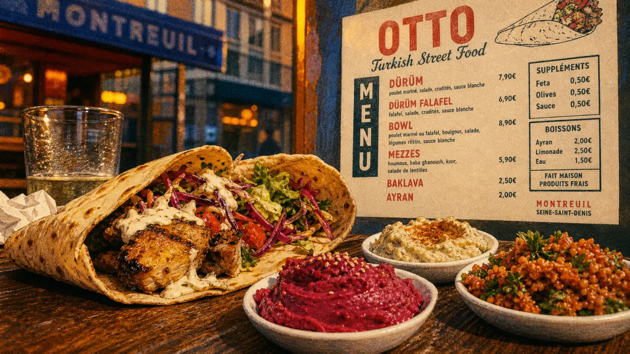 OTTO Turkish Street Food à Montreuil : dürüm frais et mezzes