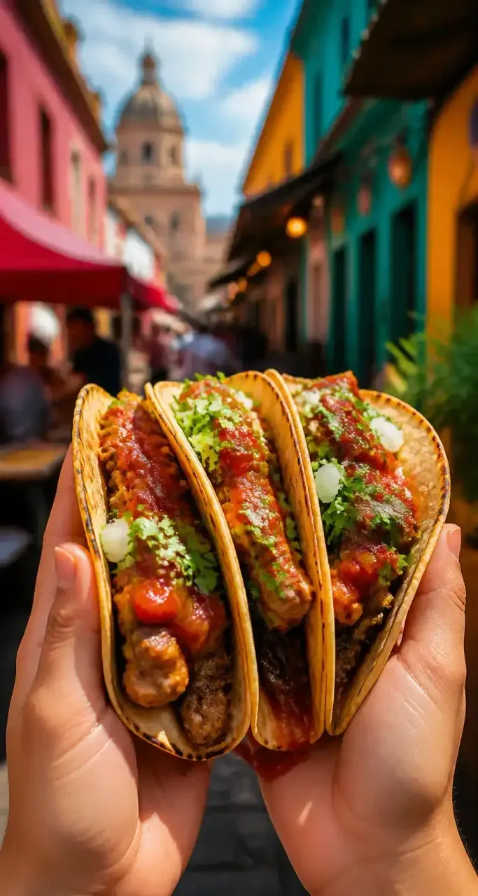 Tacos mexicains authentiques a la viande grillee