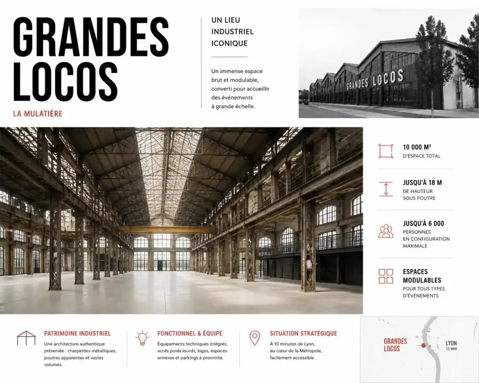 Le site des Grandes Locos accueillant le Lyon Street Food Festival