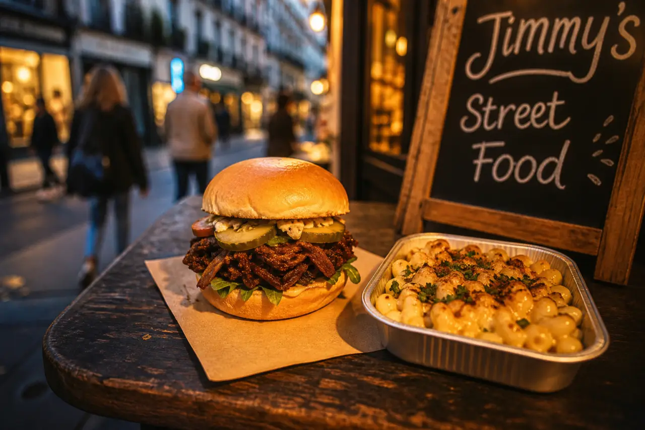 jimmy street food : burger vegan et mac & cheese vegan, comptoir parisien