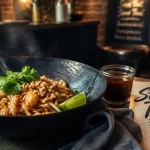 Koboon street food thai raffinée nancy : Pad Thaï au wok