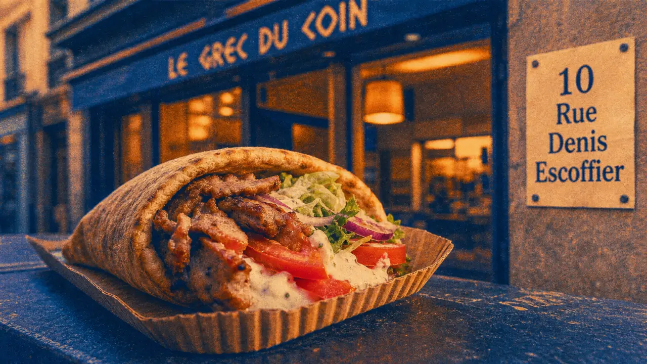 Les filous Saint-Étienne - street food grecque : kebab/gyros sur plateau