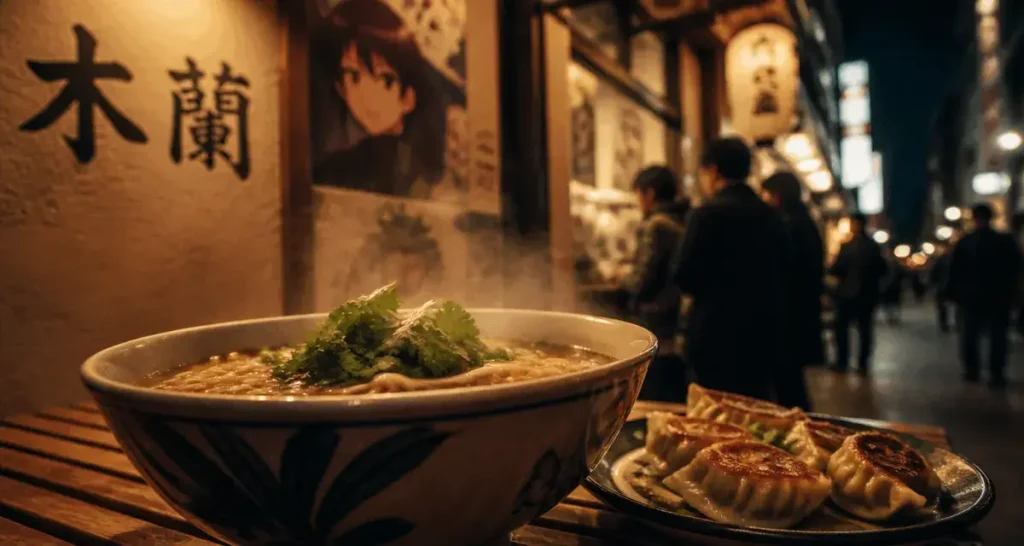 Mulan 木蘭 Paris street food : bol de ramen fumant et dumplings
