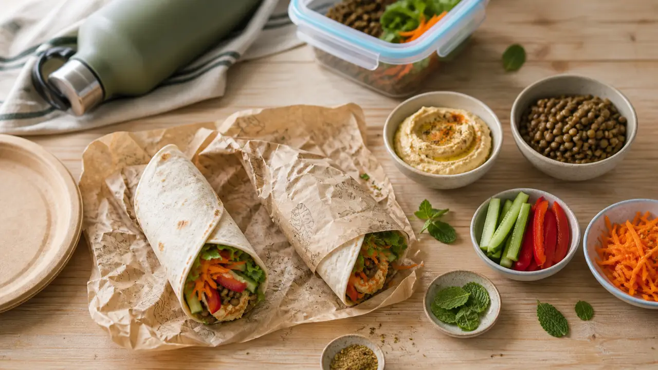 Recettes de cuisine style routier : wraps et salades à emporter