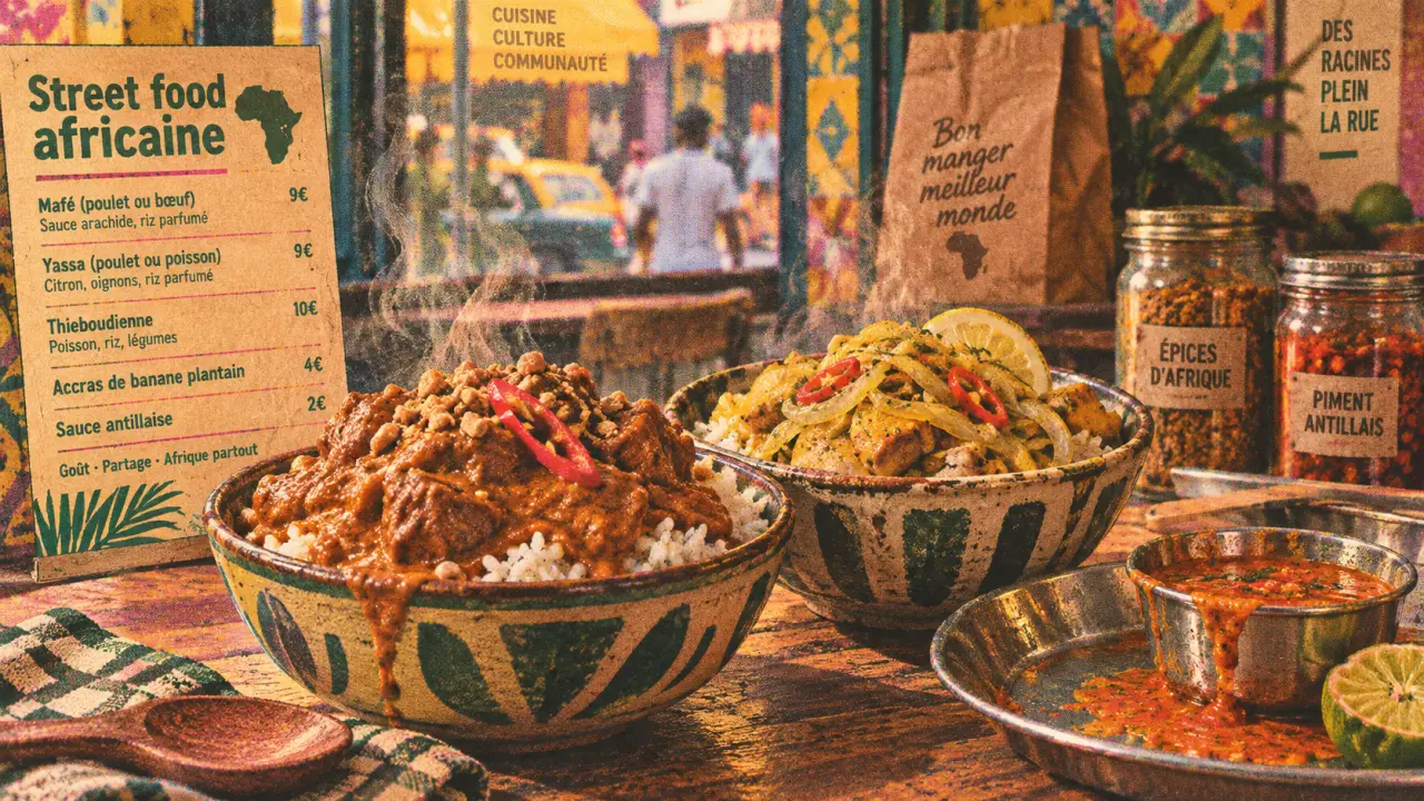 African street food à Tours : mafé et yassa, bols fumants