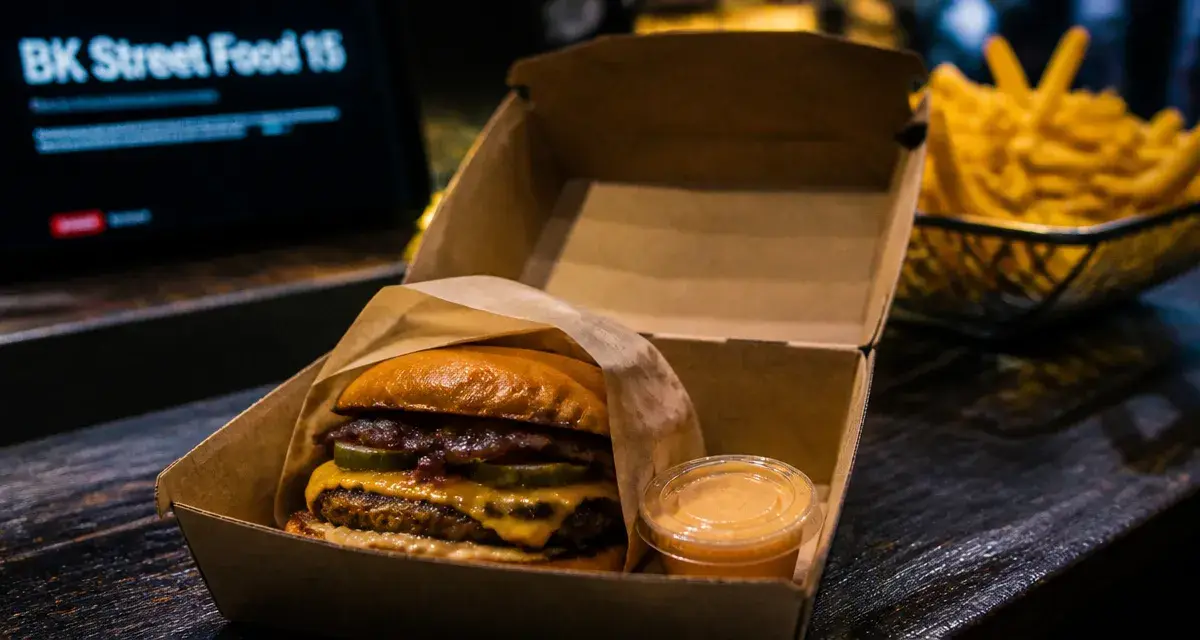 bk street food 15 : burger et frites, paiement titres-restaurant