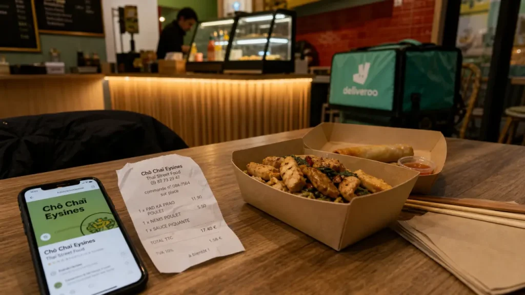 Chô Chaï Eysines thaï street food : commande sur smartphone