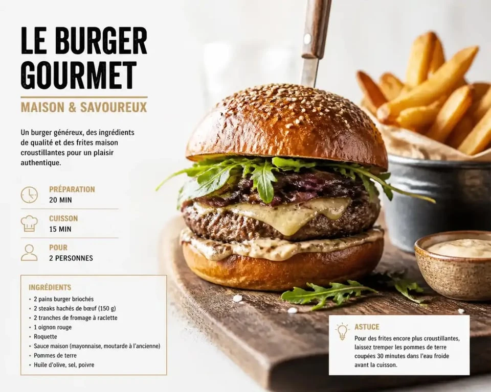 Burger gourmet et frites maison chez IMK Street Food à Angers