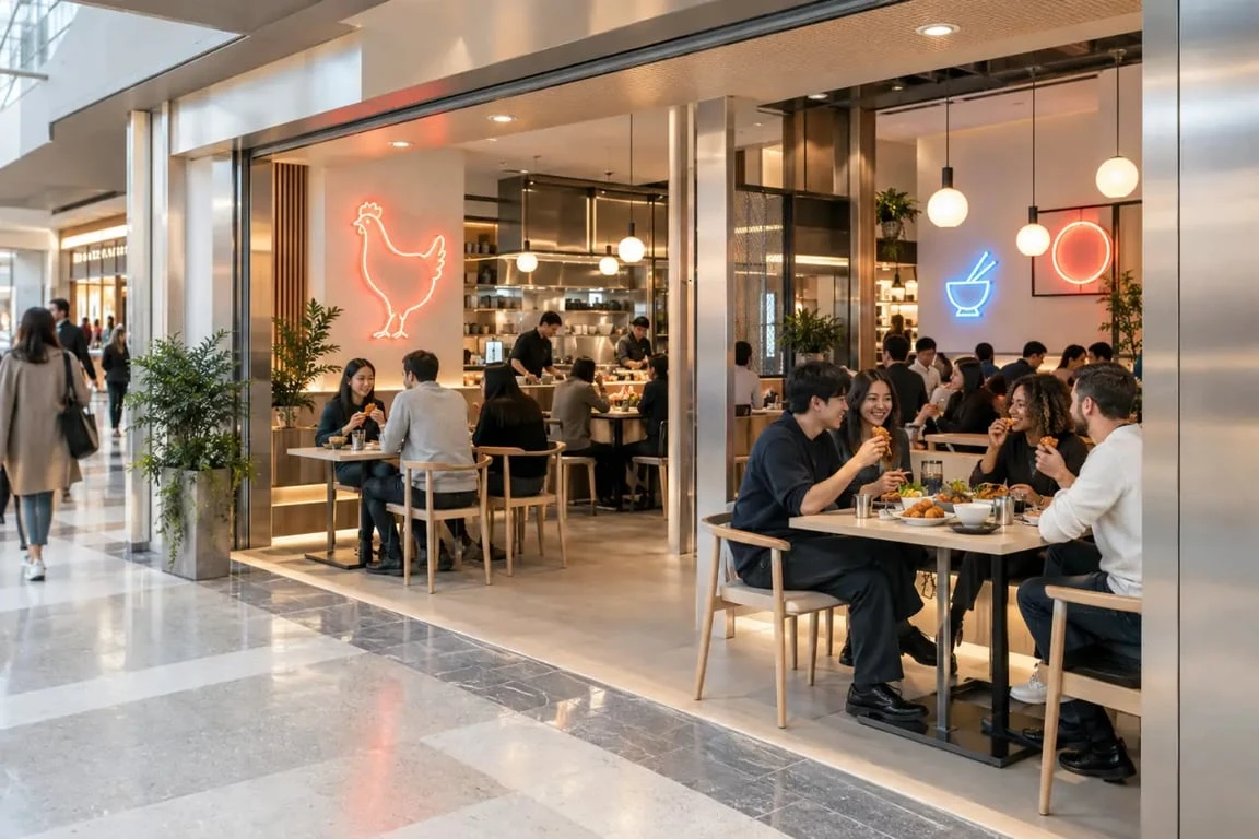 Ambiance Korean street food de Chikin Bang à Plan de Campagne dans une galerie commerciale