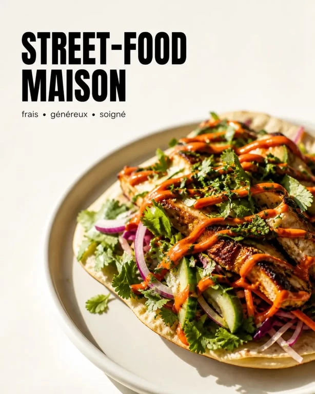Gustave Creative Street Food, plat de street-food créative fait maison à Bordeaux