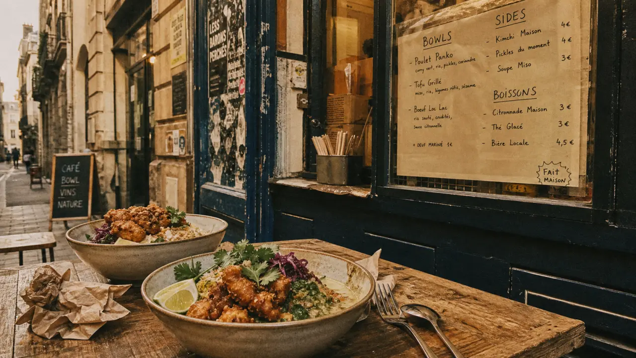 Gustave Creative Street Food à Bordeaux : bols street-food maison