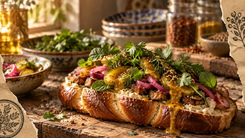 Nissi street food levantine : sandwich hallah tressée à Paris