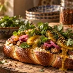 Nissi street food levantine : sandwich hallah tressée à Paris