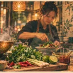 Rêve d'asie thaï and viêt street food le Barp : wok, herbes et cheffe