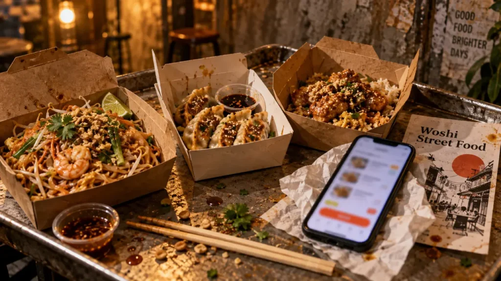 Woshi asian street food la grande motte : plateaux repas et commande