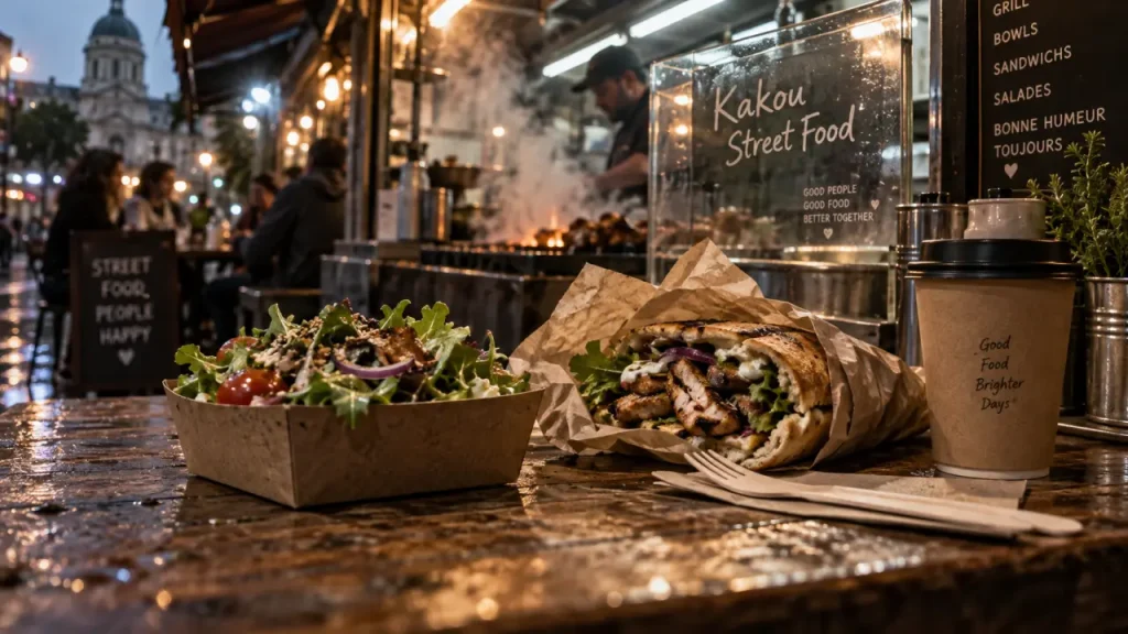 kakou street food : sandwich et salade prêts à emporter