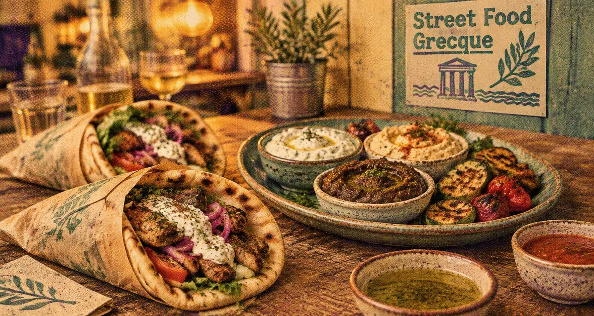 Les filous toulouse street food grecque : pitas ouvertes et mezzes