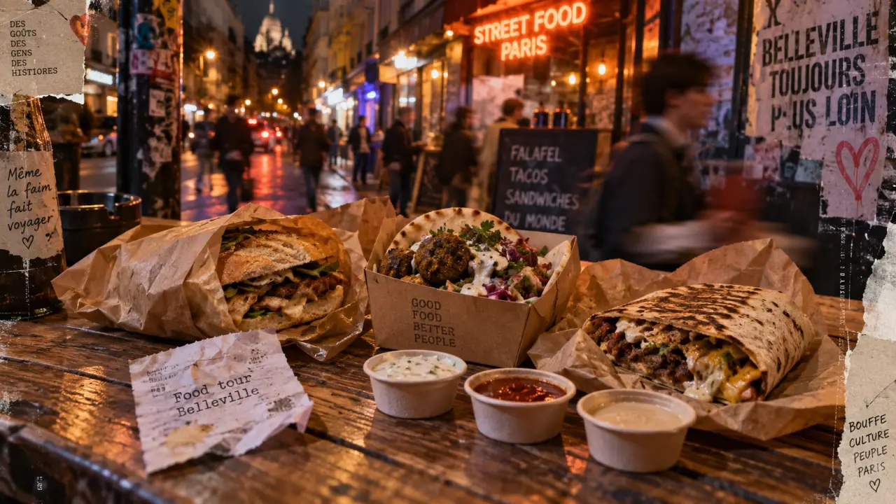 Street food belleville : sandwich falafel tacos à Belleville